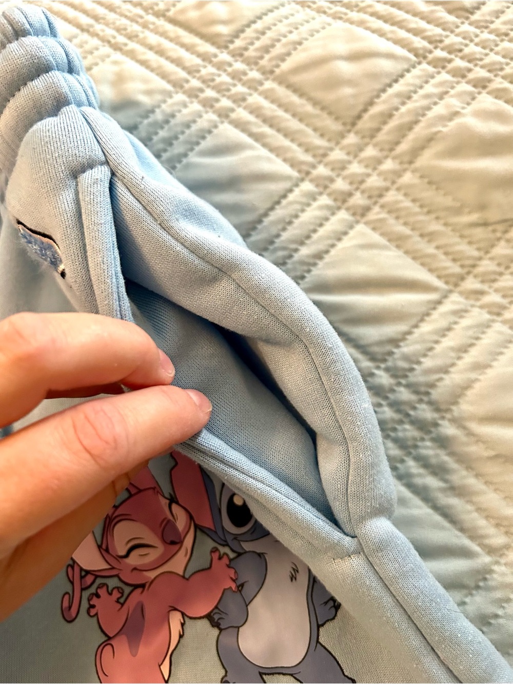 Disney Stitch Women’s Light Blue Pajama Shorts, Size Small - Picture 3 of 11